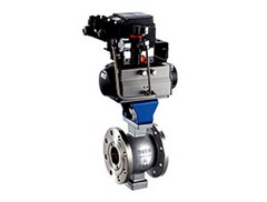 气动V型调节球阀